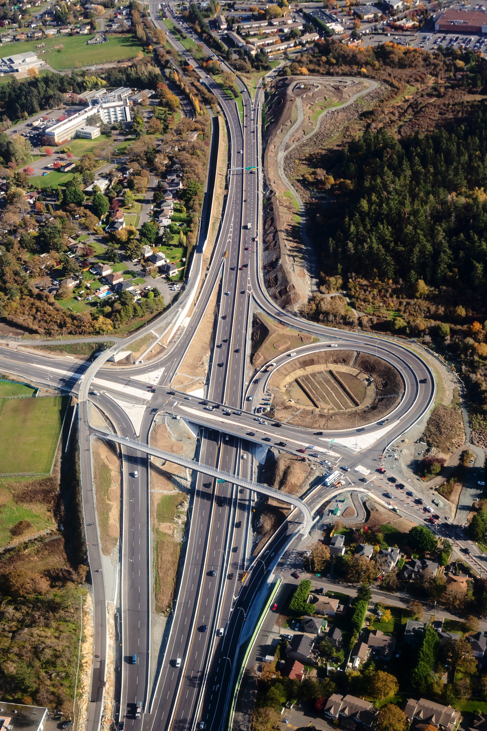 McKenzie Intersection from Above The McKenzie/Admirals Road intersection, near completion, in Victoria, BC.